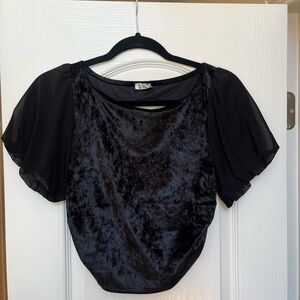 Free People velvet crop top